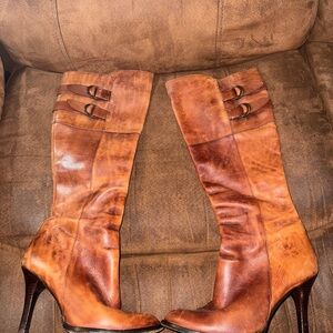 Cole Haan x Nike Air Tan Leather Heeled Boots